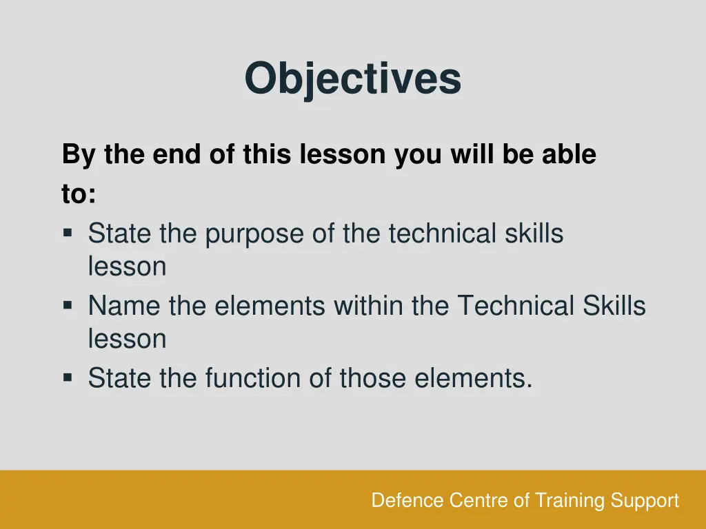 objectives
