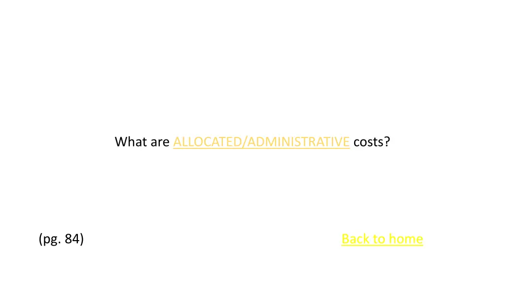 what are allocated administrative costs