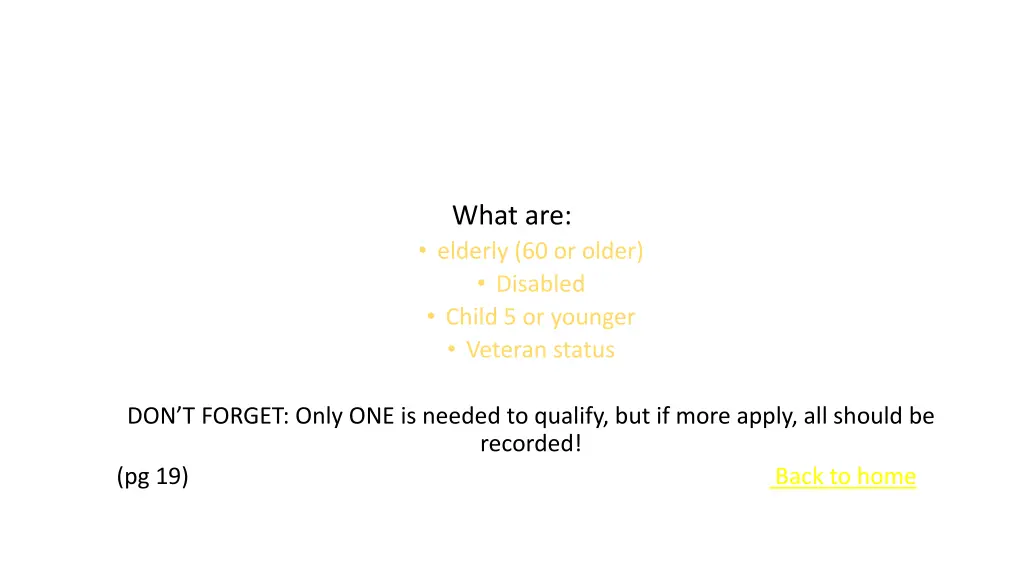 what are elderly 60 or older disabled child