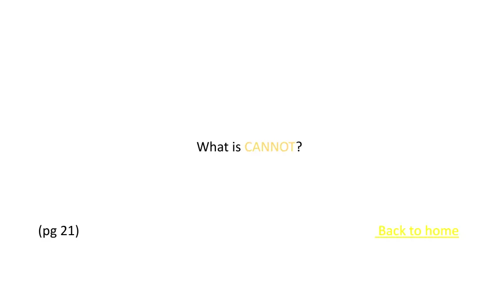 what is cannot