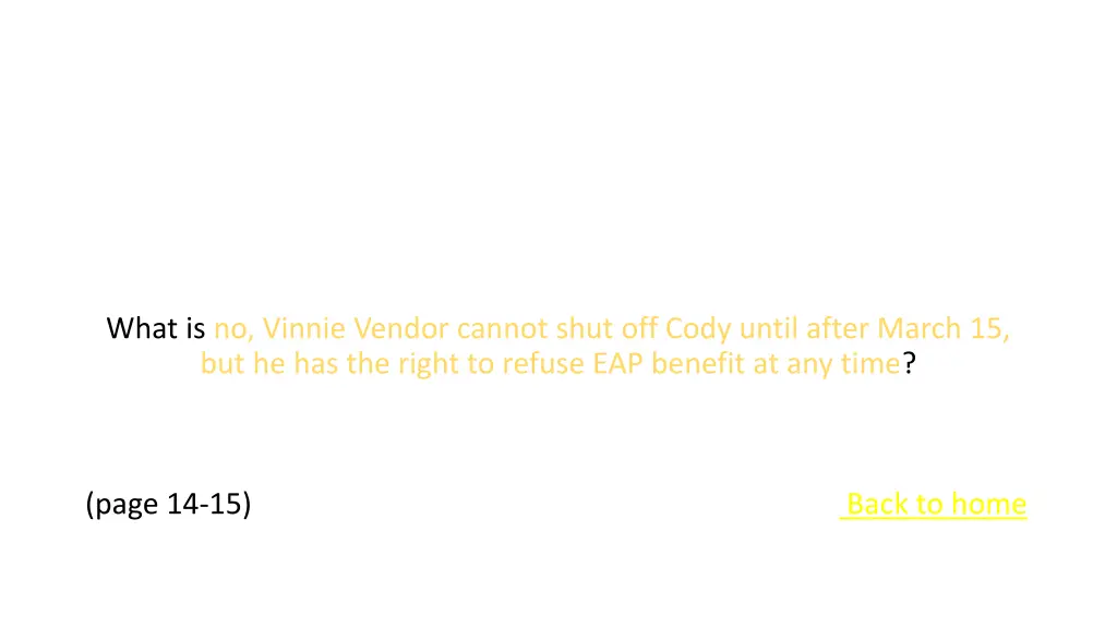 what is no vinnie vendor cannot shut off cody