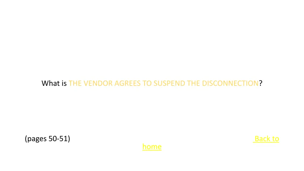 what is the vendor agrees to suspend