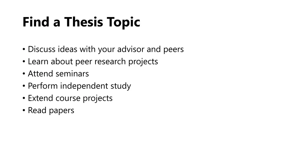 find a thesis topic