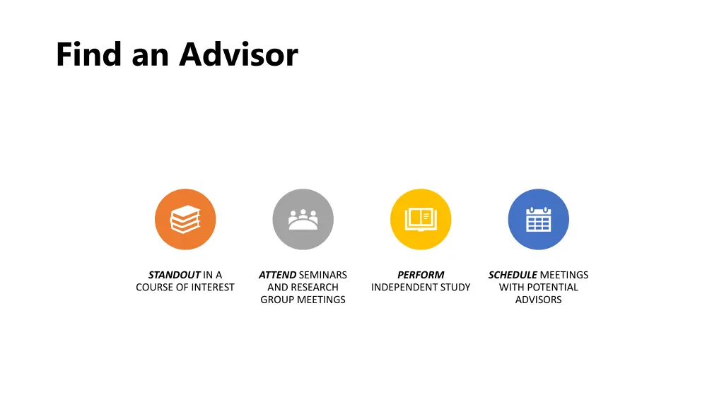 find an advisor