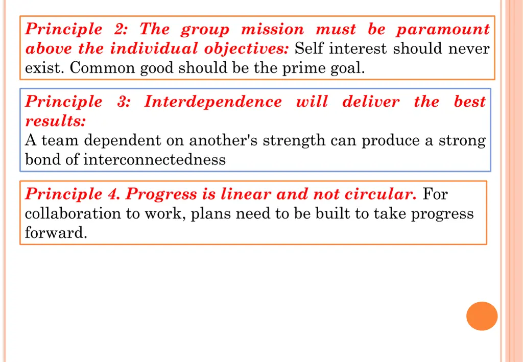 principle 2 the group mission must be paramount