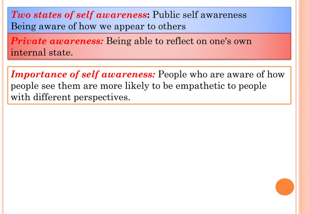 two states of self awareness public self