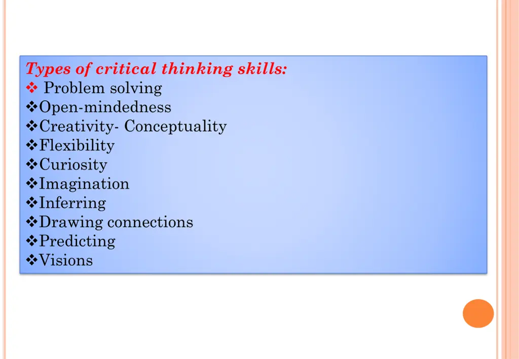 types of critical thinking skills problem solving