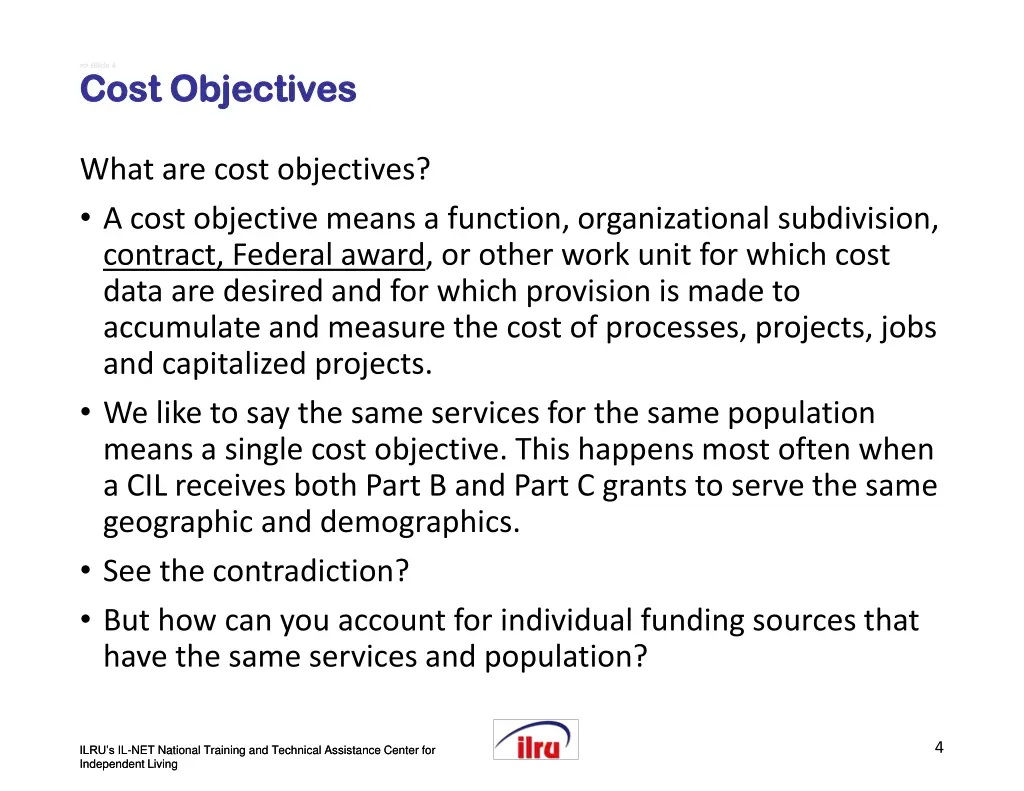 slide slide 4 4 cost objectives cost objectives