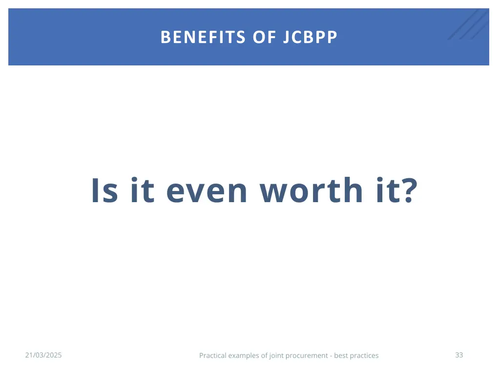 benefits of jcbpp