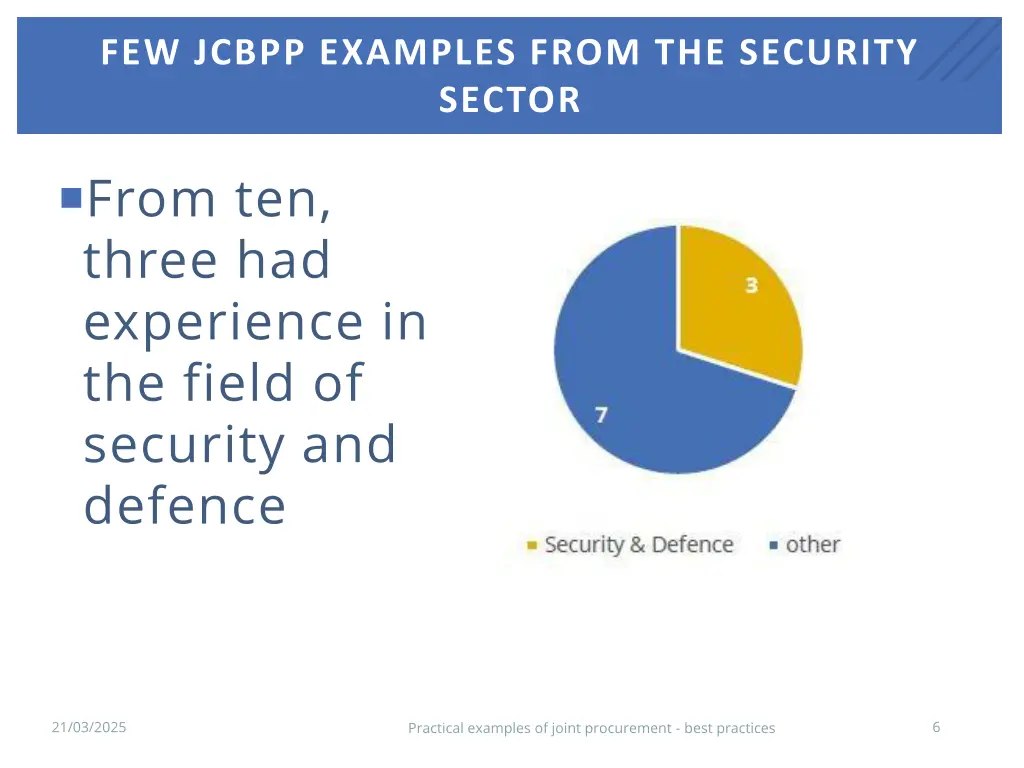 few jcbpp examples from the security sector