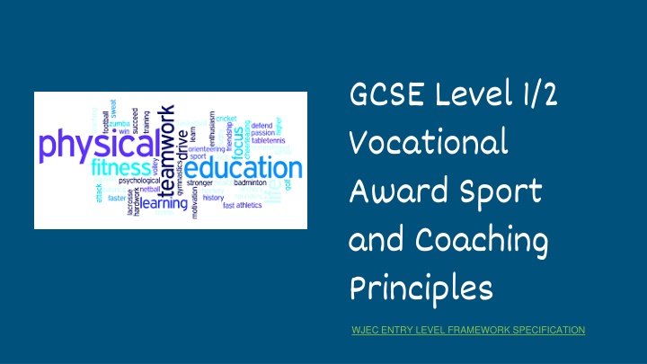 gcse level 1 2 vocational award sport