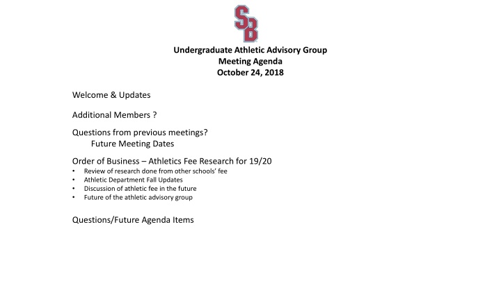 undergraduate athletic advisory group meeting