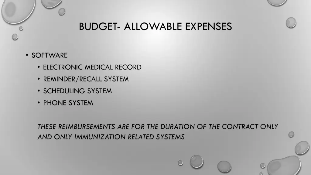 budget allowable expenses 2