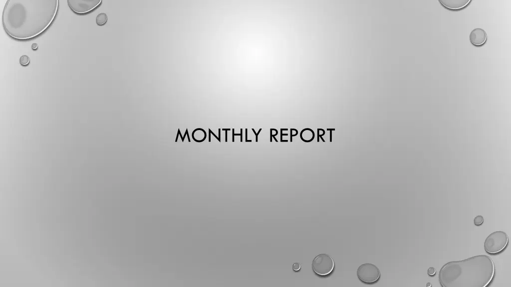 monthly report
