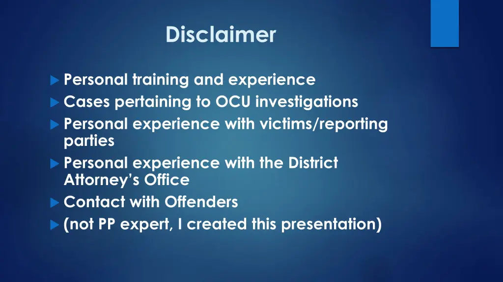 disclaimer