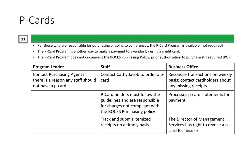 p cards