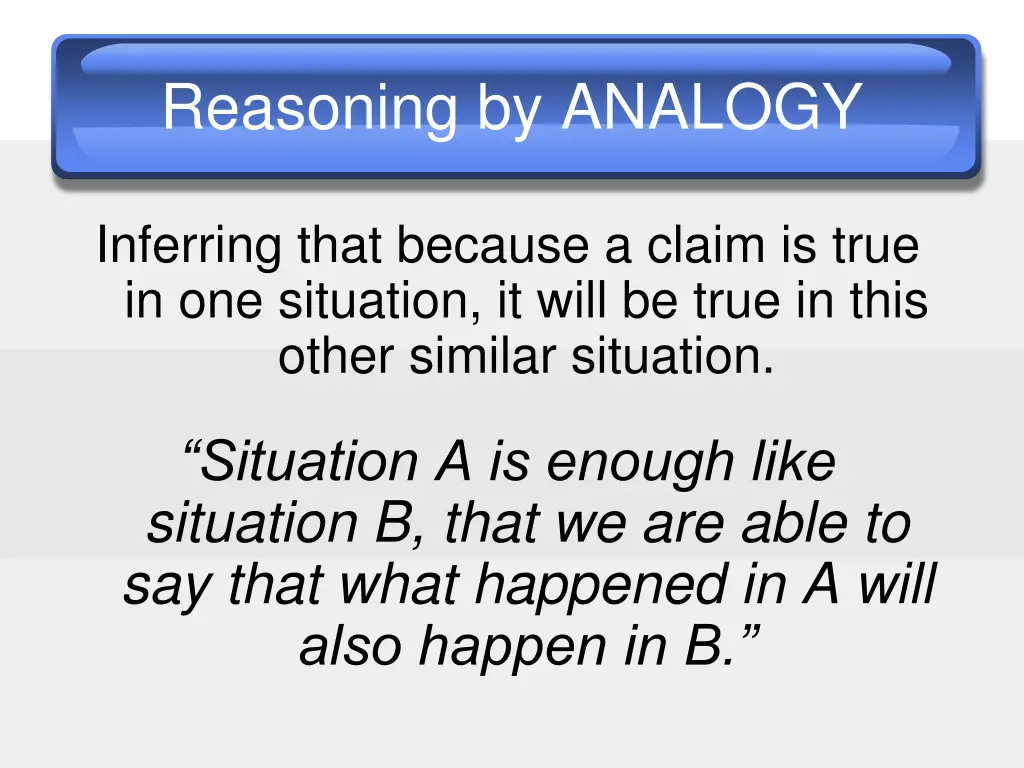 reasoning by analogy 1