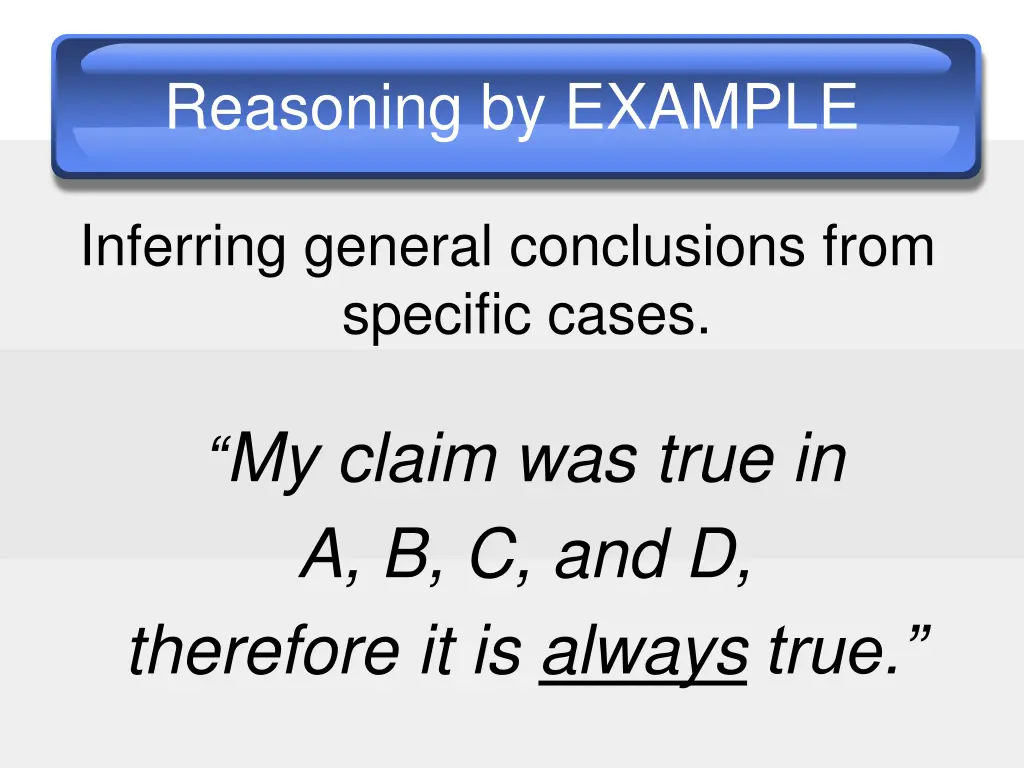 reasoning by example 1