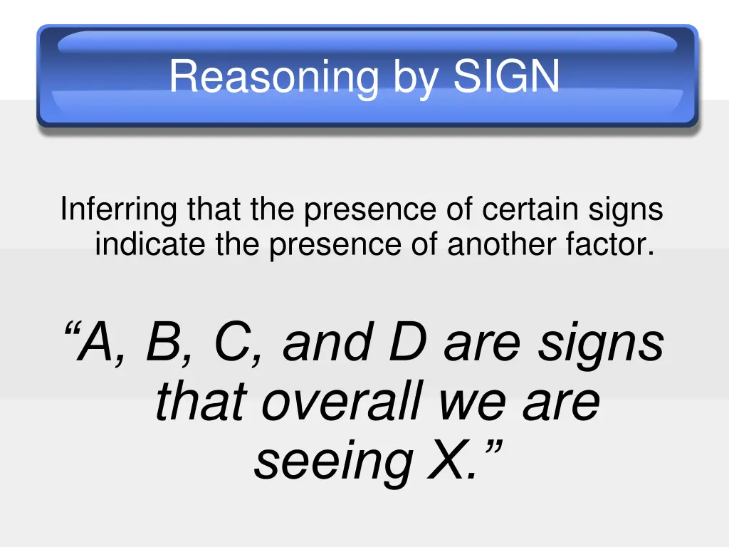 reasoning by sign 1