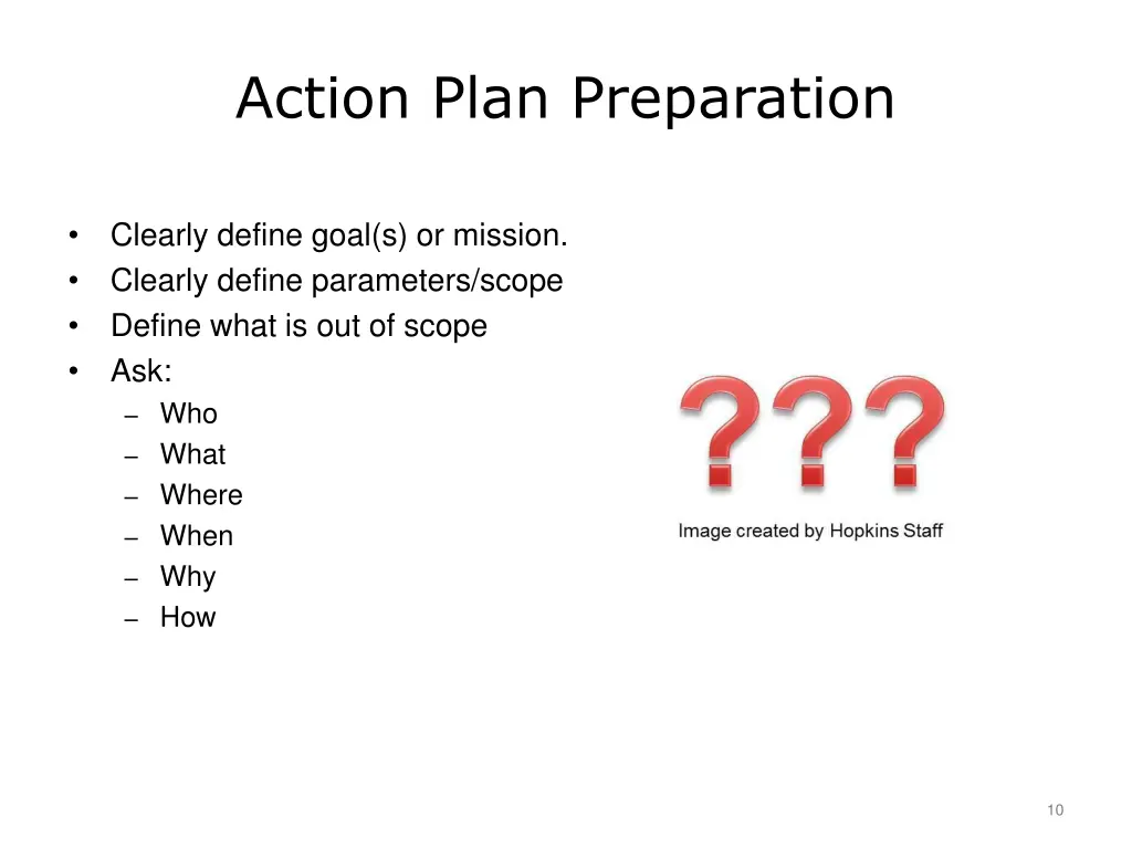 action plan preparation