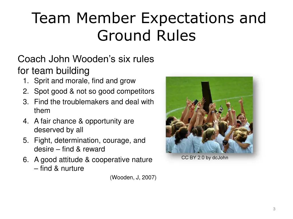 team member expectations and ground rules