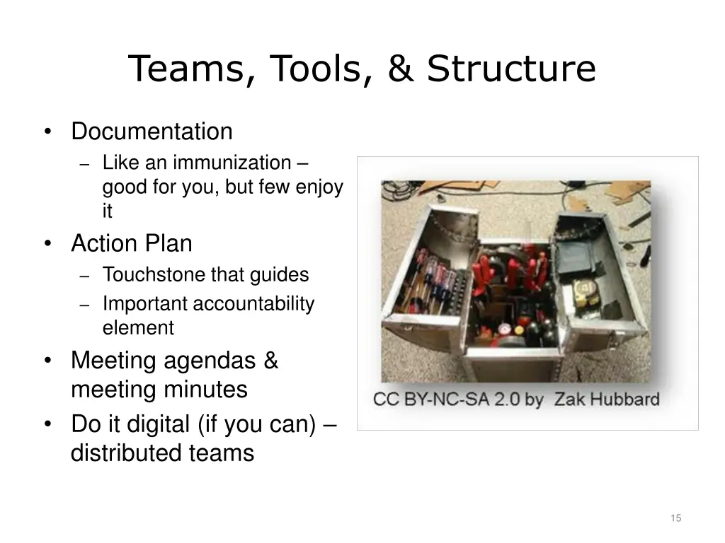 teams tools structure