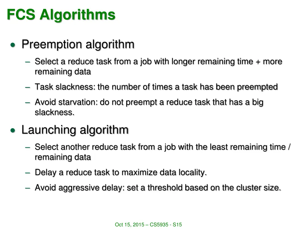 fcs algorithms