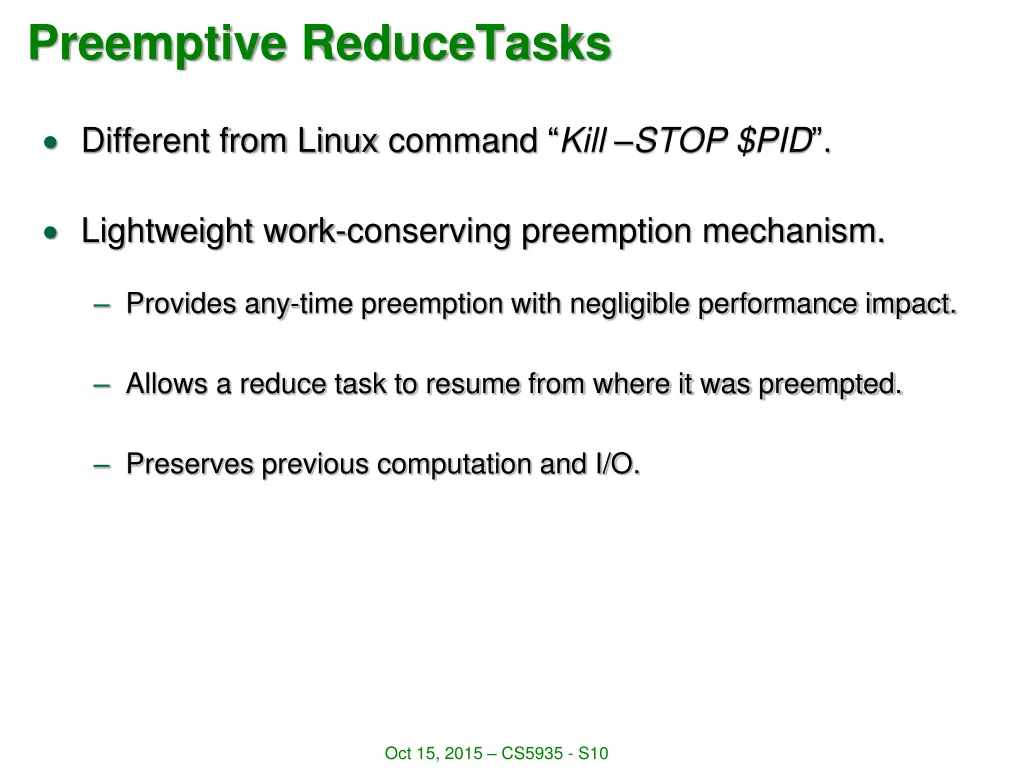 preemptive reducetasks