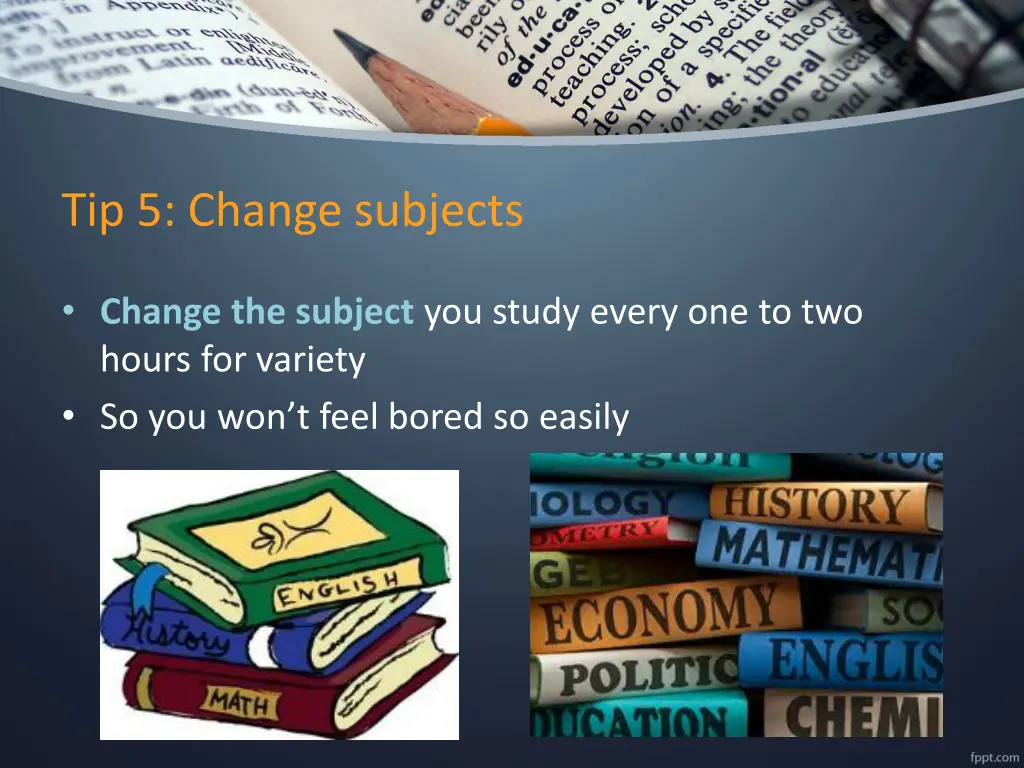 tip 5 change subjects