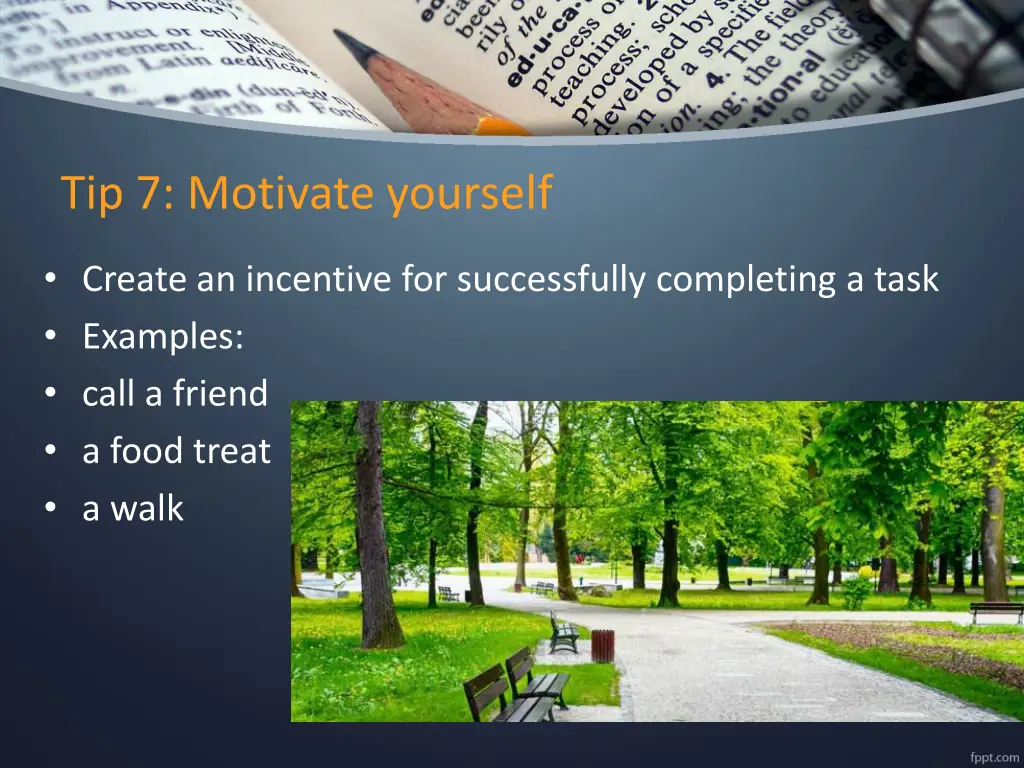tip 7 motivate yourself
