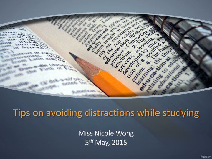 tips on avoiding distractions while studying
