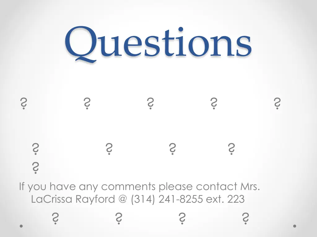 questions