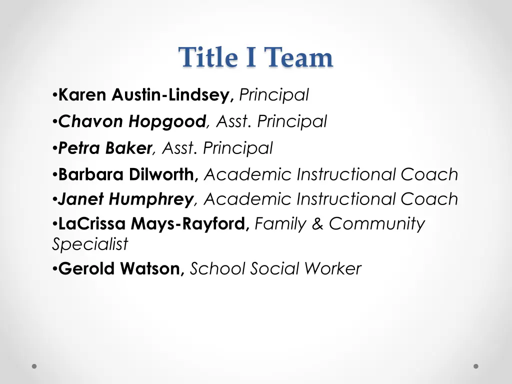 title i team