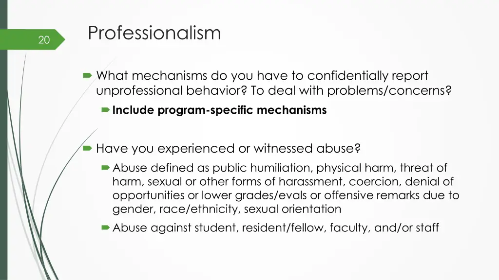 professionalism