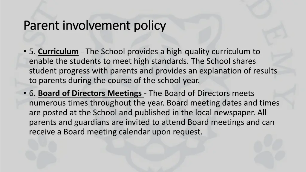 parent involvement policy parent involvement 3
