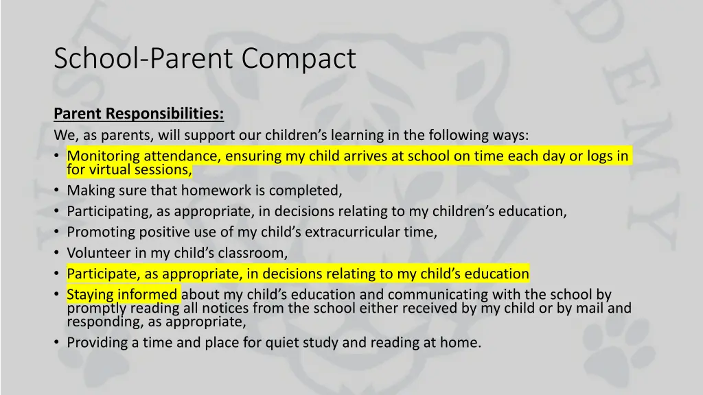 school parent compact