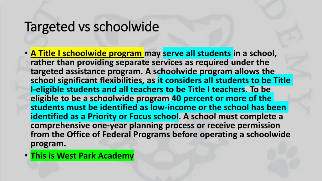 targeted vs schoolwide targeted vs schoolwide 1