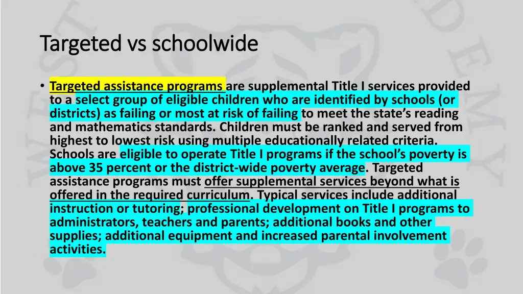 targeted vs schoolwide targeted vs schoolwide