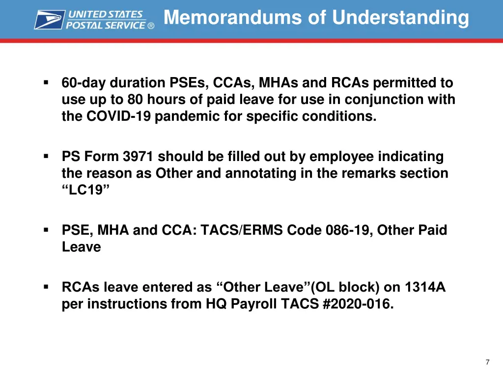memorandums of understanding 1