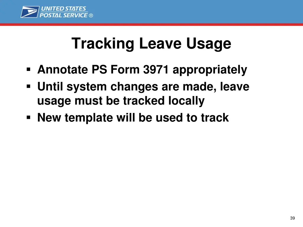 tracking leave usage