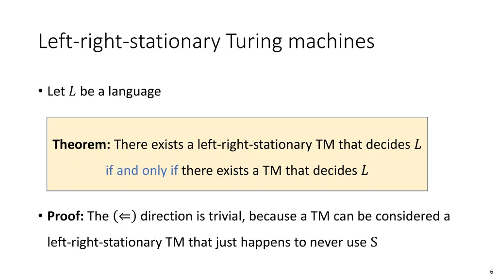 left right stationary turing machines 1