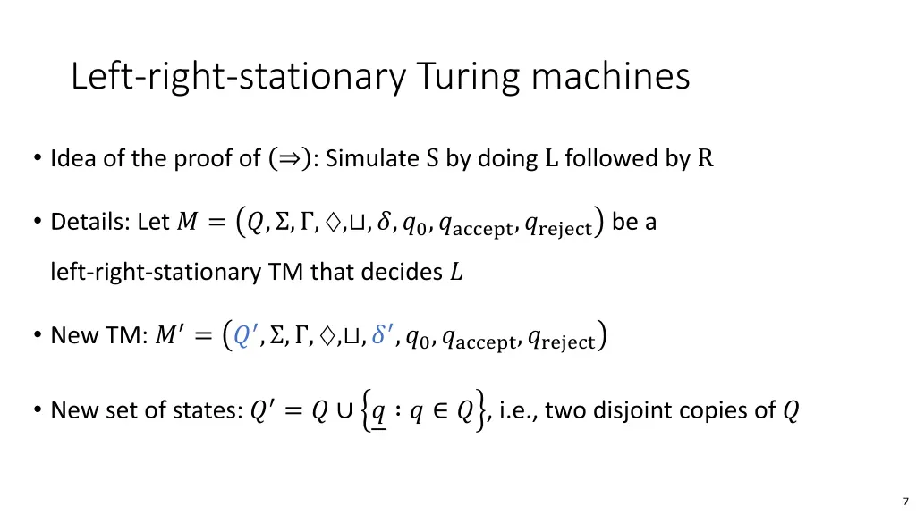 left right stationary turing machines 2