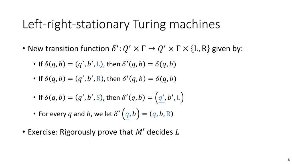left right stationary turing machines 3