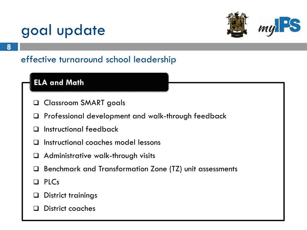 goal update