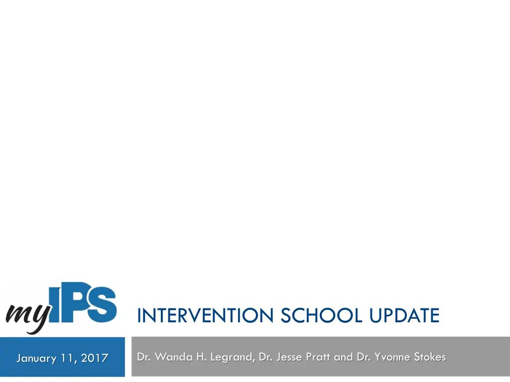 intervention school update