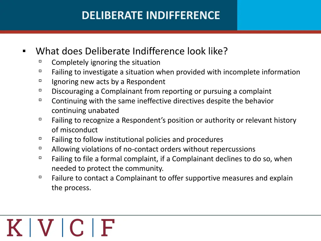 deliberate indifference