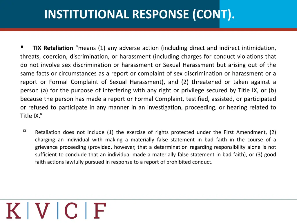 institutional response cont 1