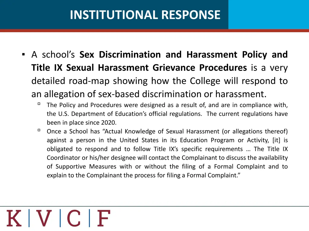 institutional response