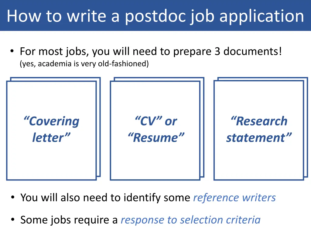 how to write a postdoc job application 1