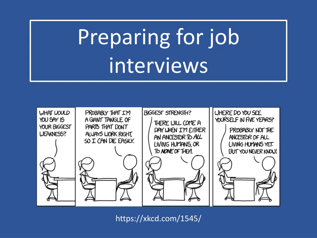 preparing for job interviews